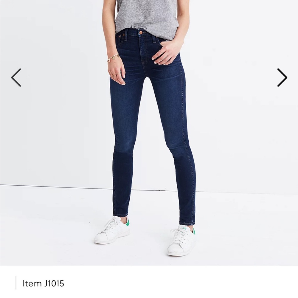 Madewell Petite 10" High-Rise Skinny Jeans in Hayes Wash